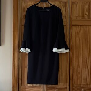 Tommy Hilfiger Black Dress with White Cuffs